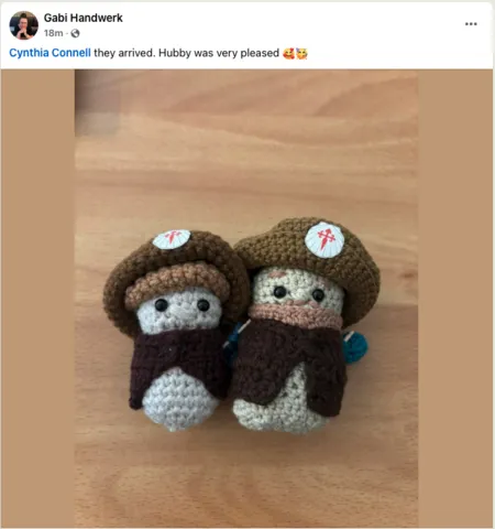 Customer post with a Tiny Pilgrim collection