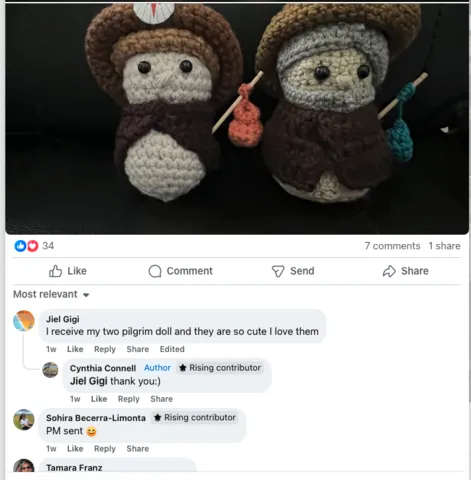 Customer social post featuring Tiny Pilgrim